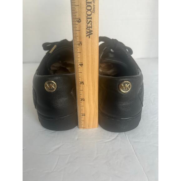 Michael Michael Kors Colby Black Leather Low Top Lace Up Sneakers 10M - Picture 9 of 12